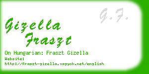 gizella fraszt business card